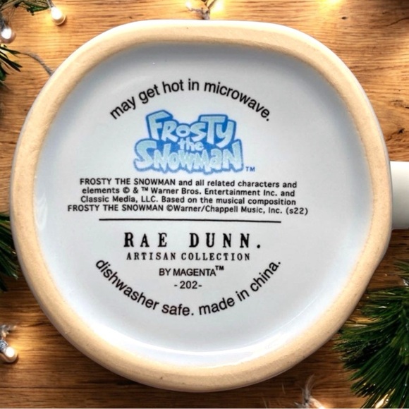 RAE DUNN ‘Jolly Happy Fun’ Frosty the Snowman Light Blue Mug – (16 oz) - Picture 5 of 6